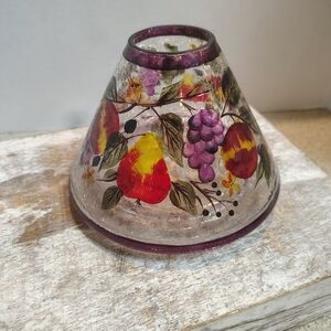 Yankee Candle Painted Fruit Glass Candle Shade in Purple and Red